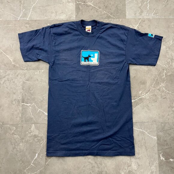 VINTAGE FUNNY SAYING GRAPHIC TEE MENS LARGE DONT DRINK DRITY WATER SHORT SLEEVE - Picture 1 of 12